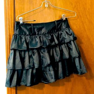 Black ruffle skirt